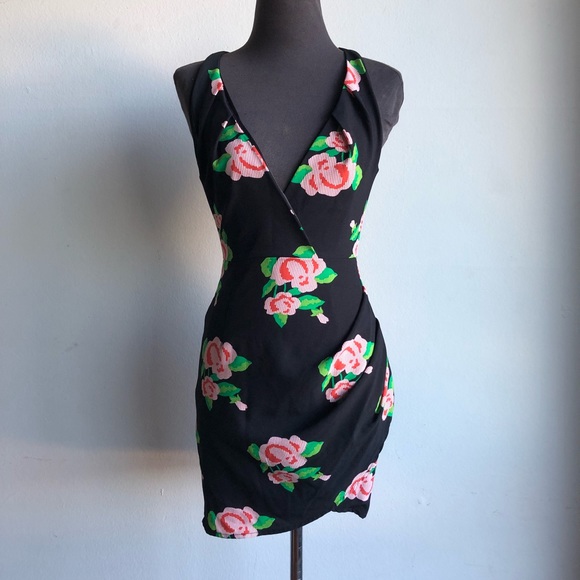 Reverse Dresses & Skirts - Reverse sz S floral sexy mini dress